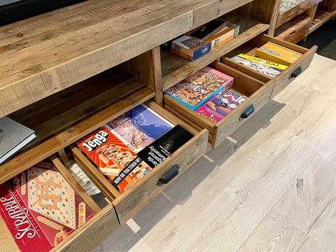 Lots of games available in the living room!