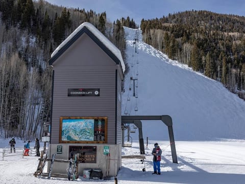 Literally put your skis on at the back door and ski to the chair lift.
