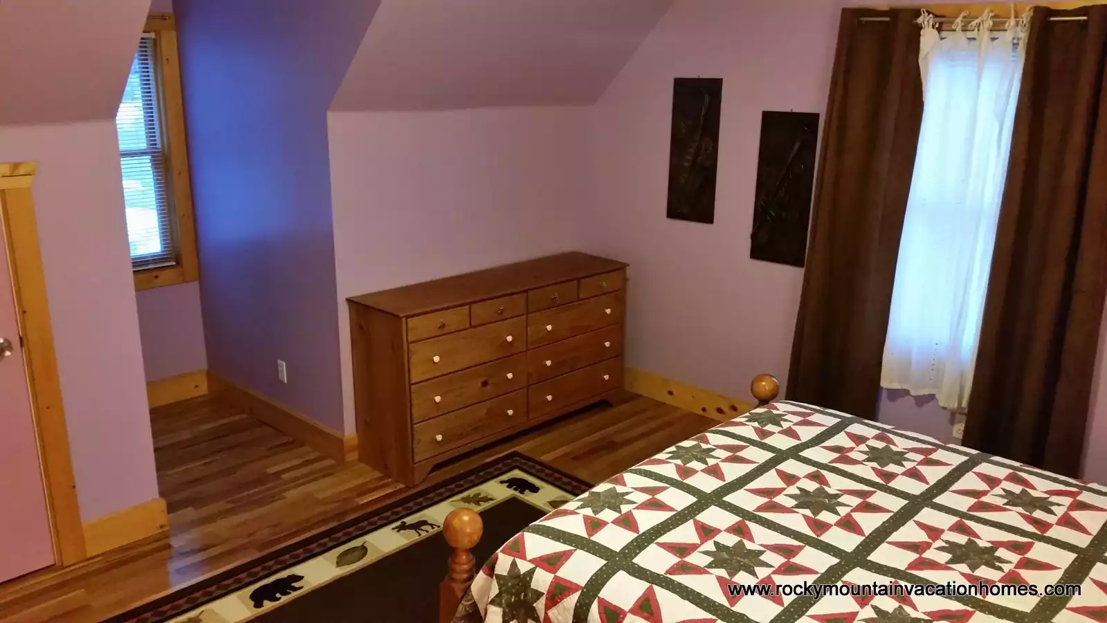 Purple Bedroom - large dresser for clothes