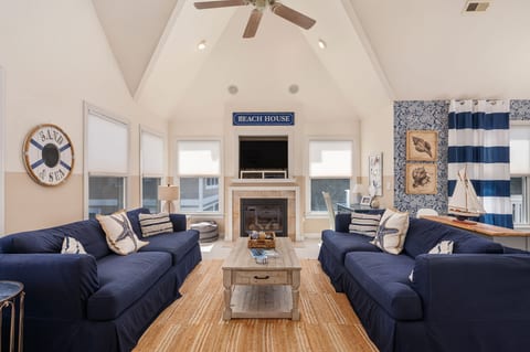 Living Room with gas fireplace.