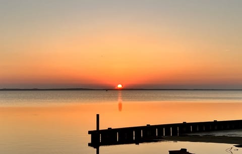 Golden hour by the soundside - a serene soundside sunset.