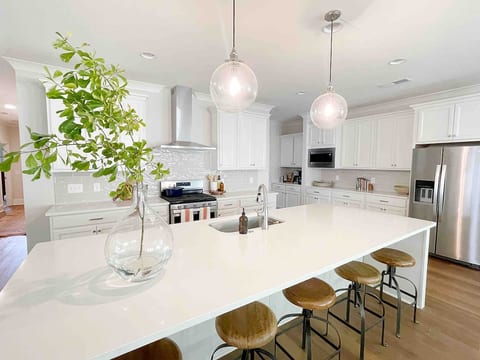 The well stocked kitchen has almost every cooking gadget you can think of!