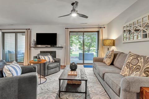 Living Room with Pull Out Queen Sofa Bed
