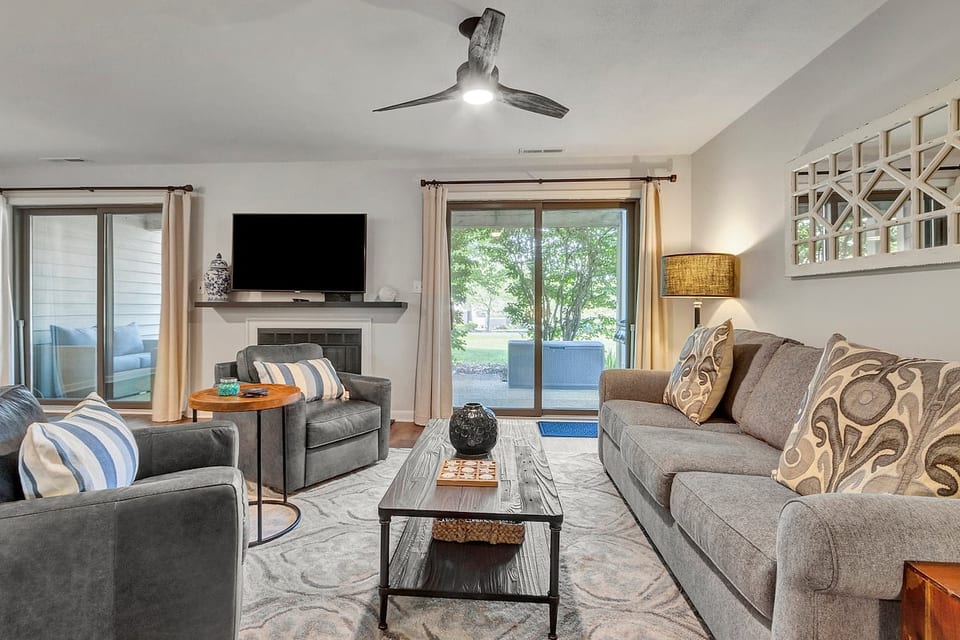 Living Room with Pull Out Queen Sofa Bed
