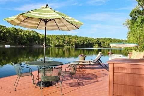 Private deck at Lake Avalon