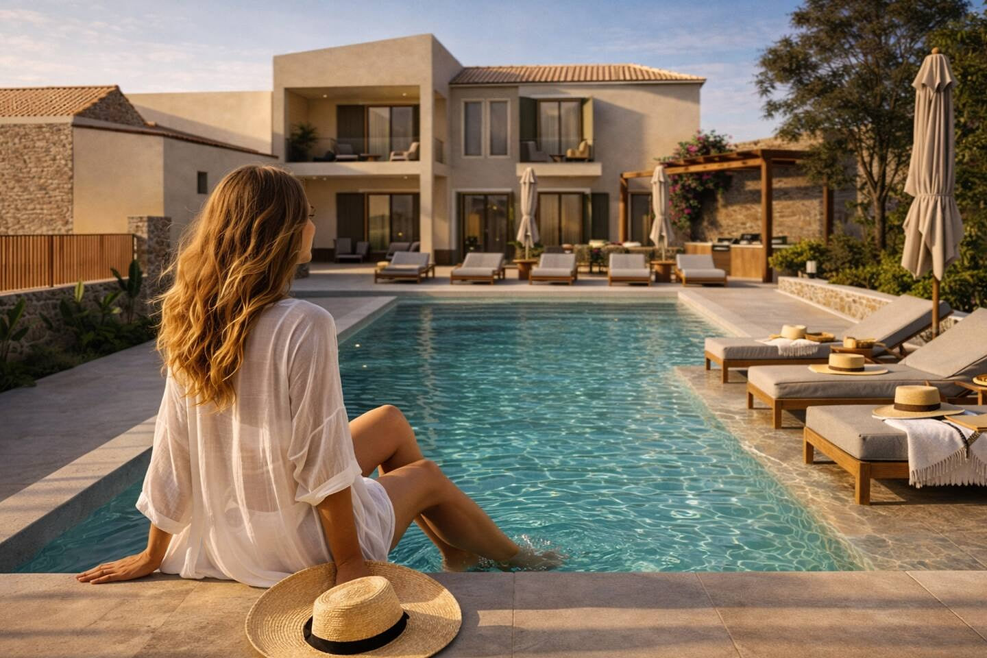 5BR Villa with Pool, Outdoor Cinema & Fire Pit