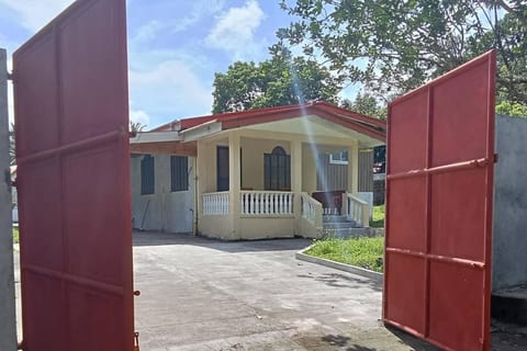 Gate open where you can see ample parking space for your car