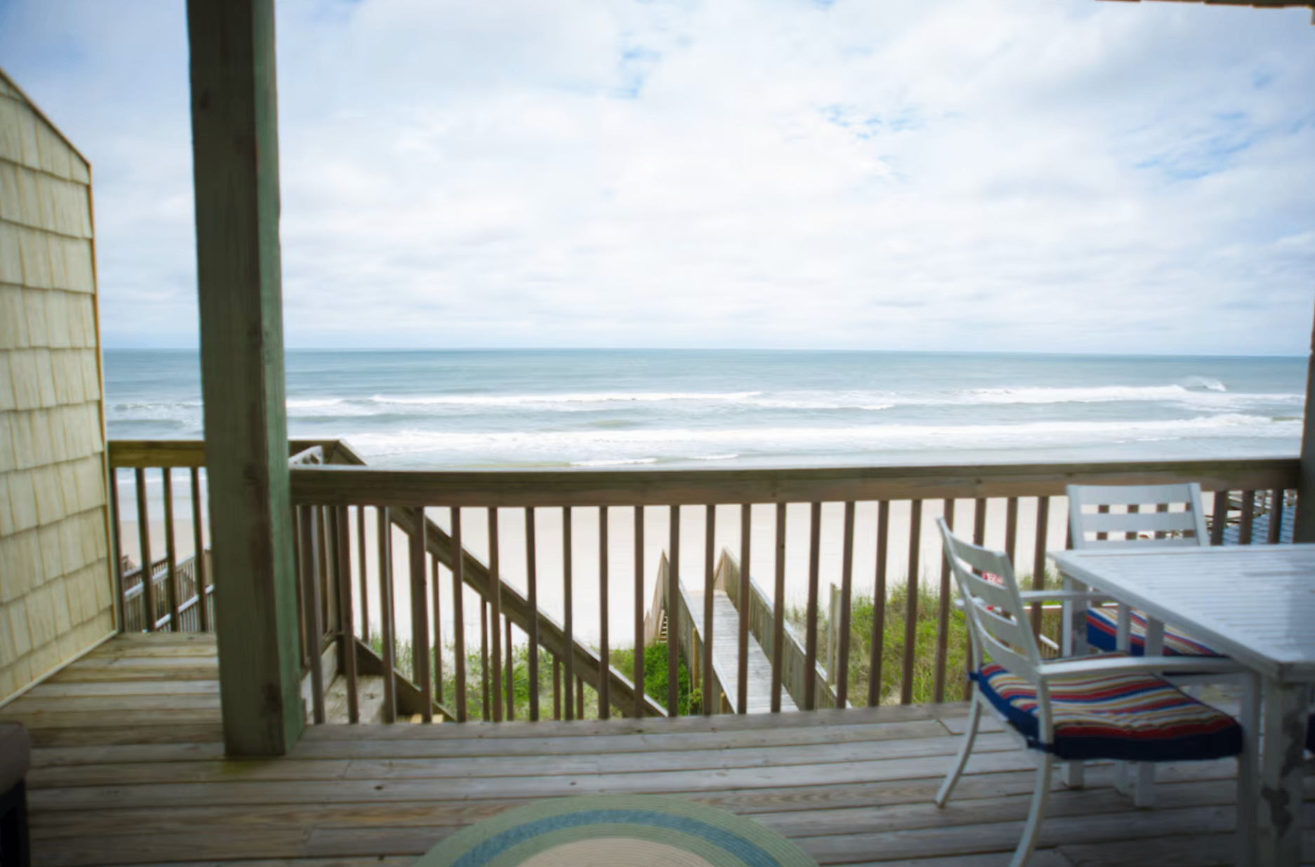 Deck View (please note the outdoor furniture has been replaced. New photos coming soon!)