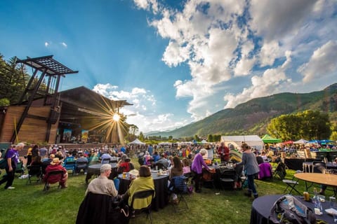 Our unit is steps away from Town Park making it the absolute best location for festivals! We are situated in a quiet area so you can easily access the festival and then come back and relax in peace.