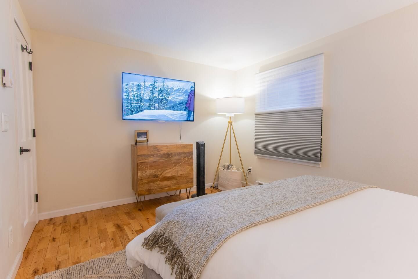 55" smart tvs located in all bedrooms.