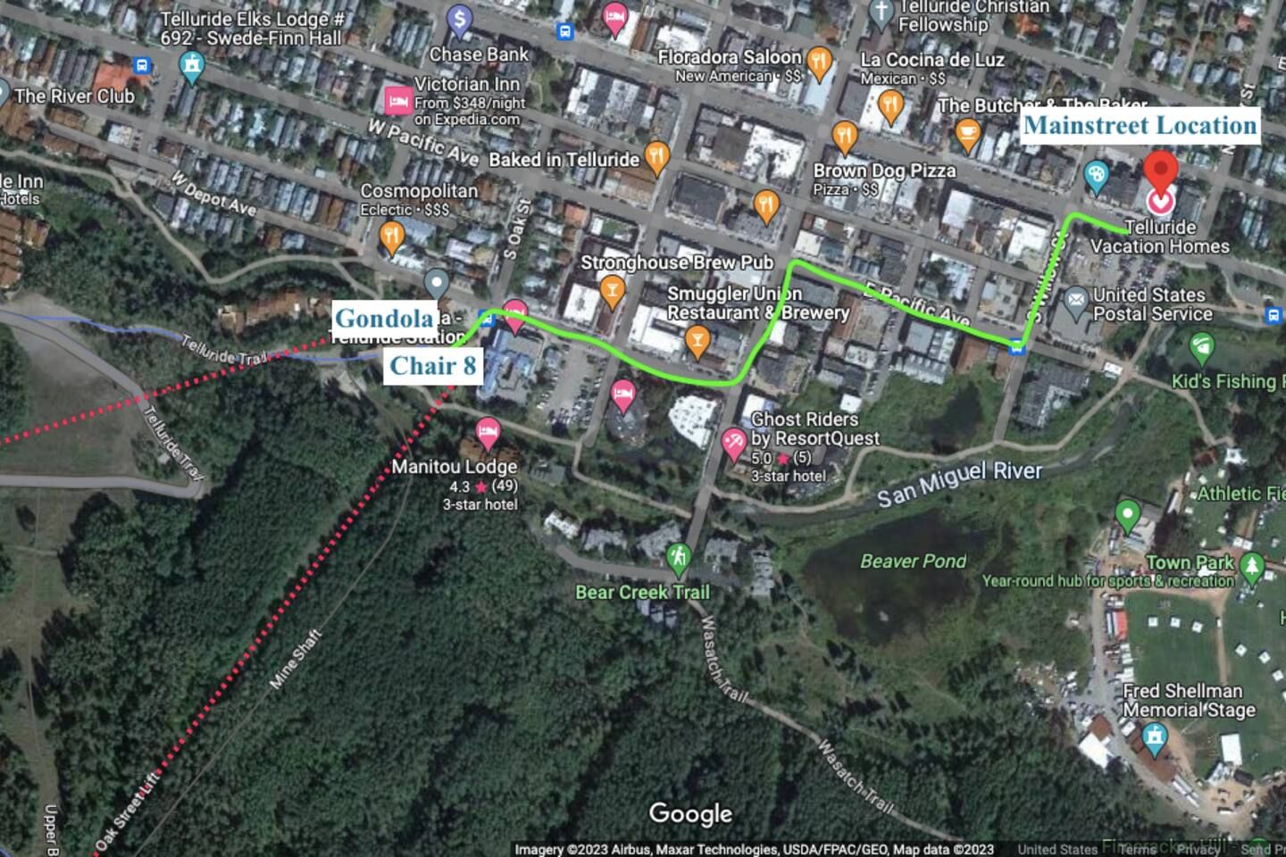 We are located ON MAINSTREET, a very short walk to Chair 8, or you can hop on the FREE town bus that stops directly in front of our unit and ride it to Chair 8/Gondola Station in just a few minutes. No need to worry about parking! Monthly Rental - Spacious Townhome on Mainstreet!
