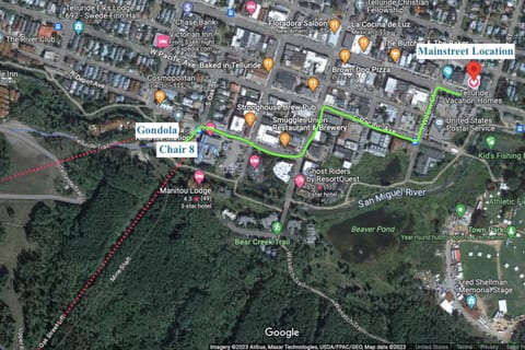 We are located ON MAINSTREET, a very short walk to Chair 8, or you can hop on the FREE town bus that stops directly in front of our unit and ride it to Chair 8/Gondola Station in just a few minutes. No need to worry about parking!