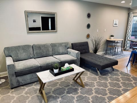 We have recently updated the furniture in the living to include a queen, memory-foam sleeper sofa