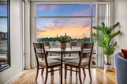 River/City view + Flats + Balcony + Parking + Gym
