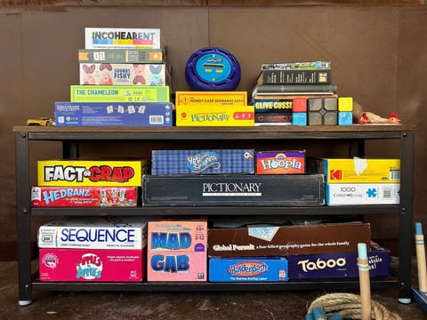 Shared Space: Bond and laugh over some board games.