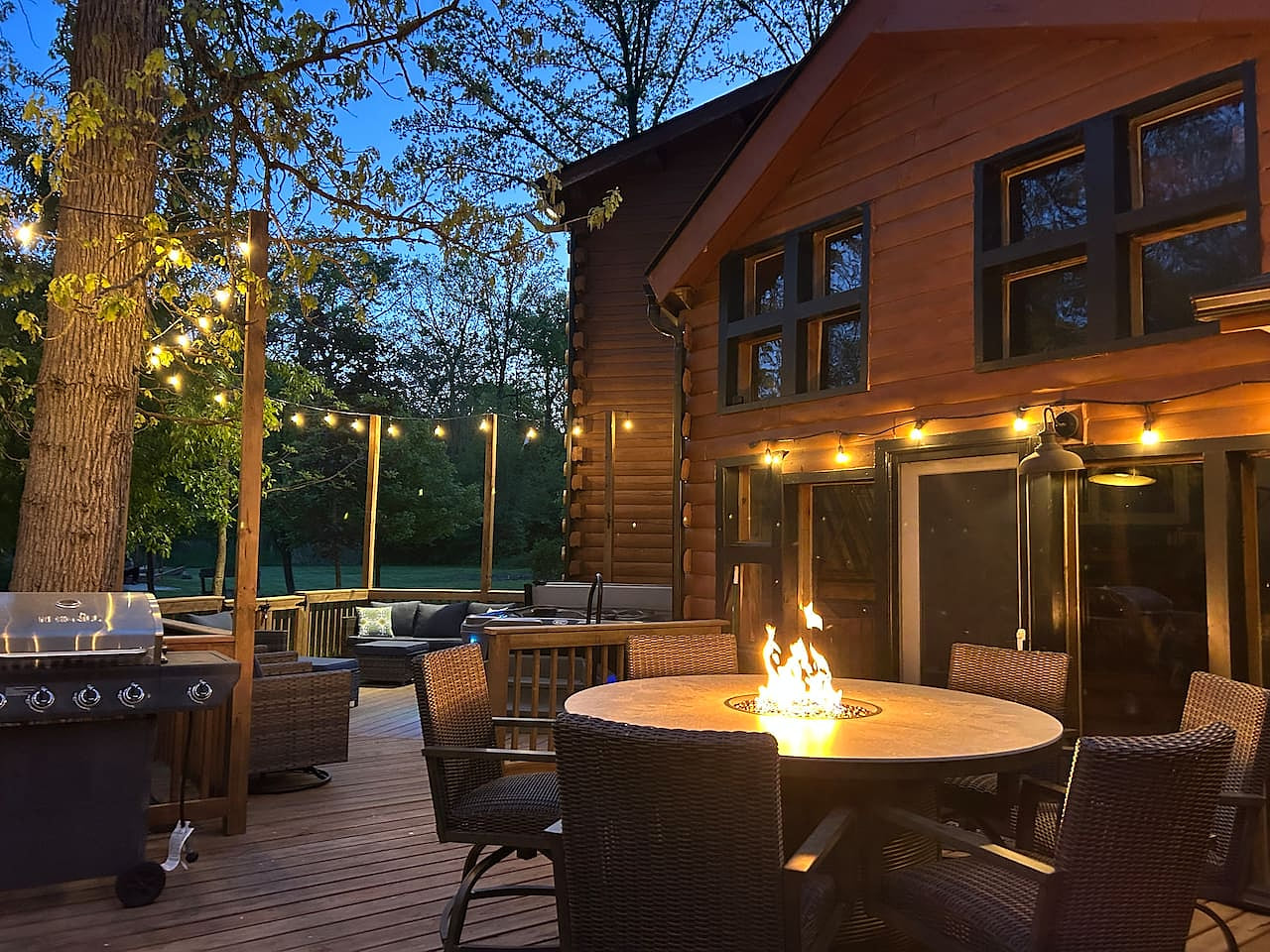 Wind down under the cozy lighting at the end of your day.