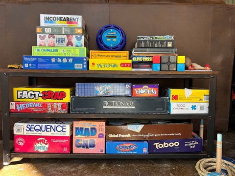 Warning! Playing these games may cause competitive natures to rise and may lead to tears and belly aches from too much laughing.