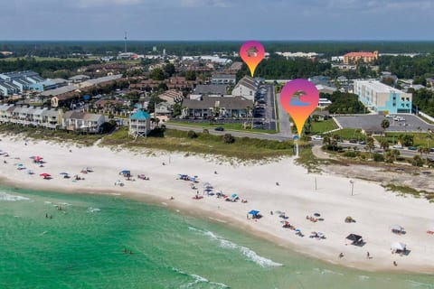 View of the great Emerald coast beach right in front of the building.