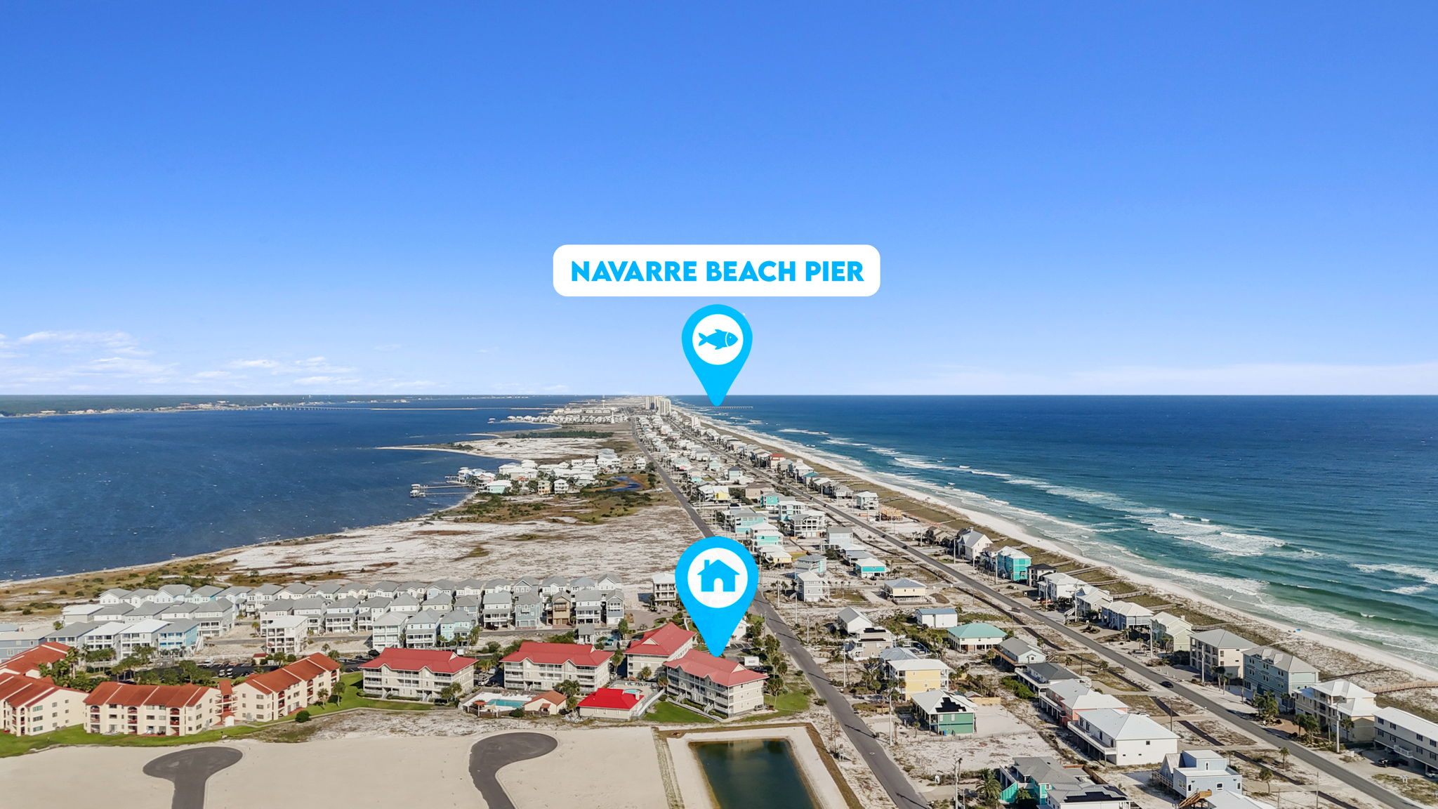 Condo is a short drive to the Navarre Beach Pier and local restaurants