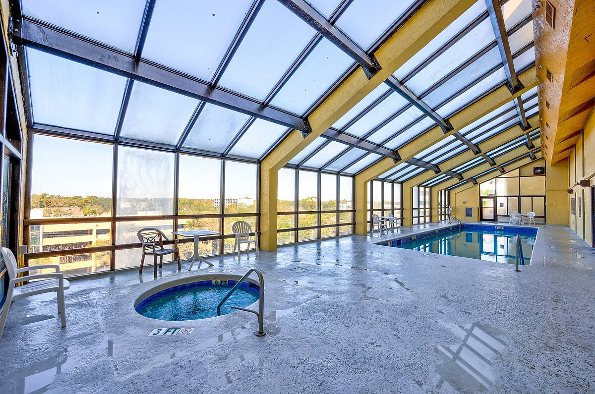 One of our many pools is now open for those rainy days