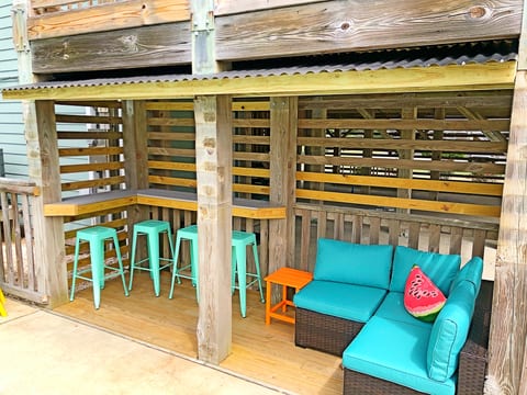 Private pool covered cabana and outdoor bar