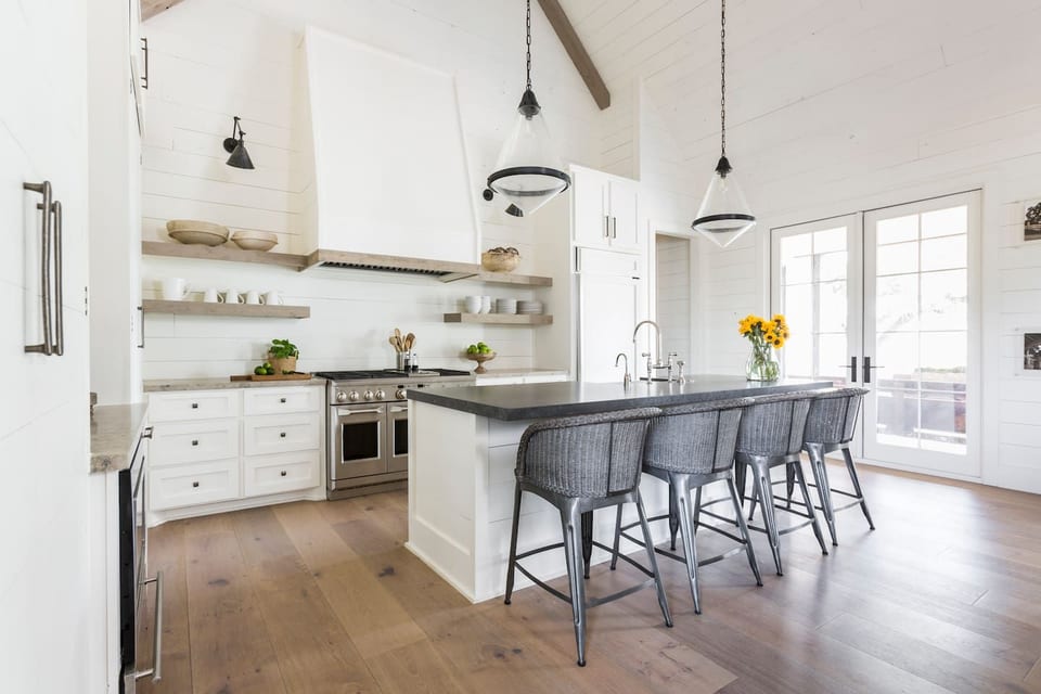 Where mornings start and evenings linger. A large, fully stocked kitchen with a bar seating four—perfect for coffee before antique shopping or wine while planning the next Round Top stop. Designed for gathering, entertaining, and effortless living.