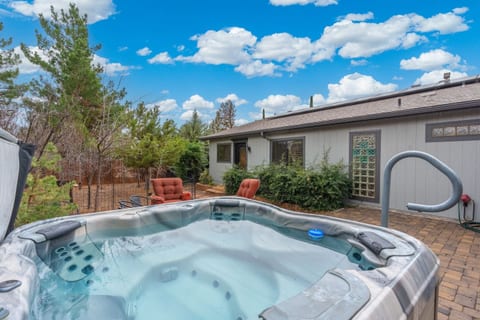 Relax in the refreshing hot tub!