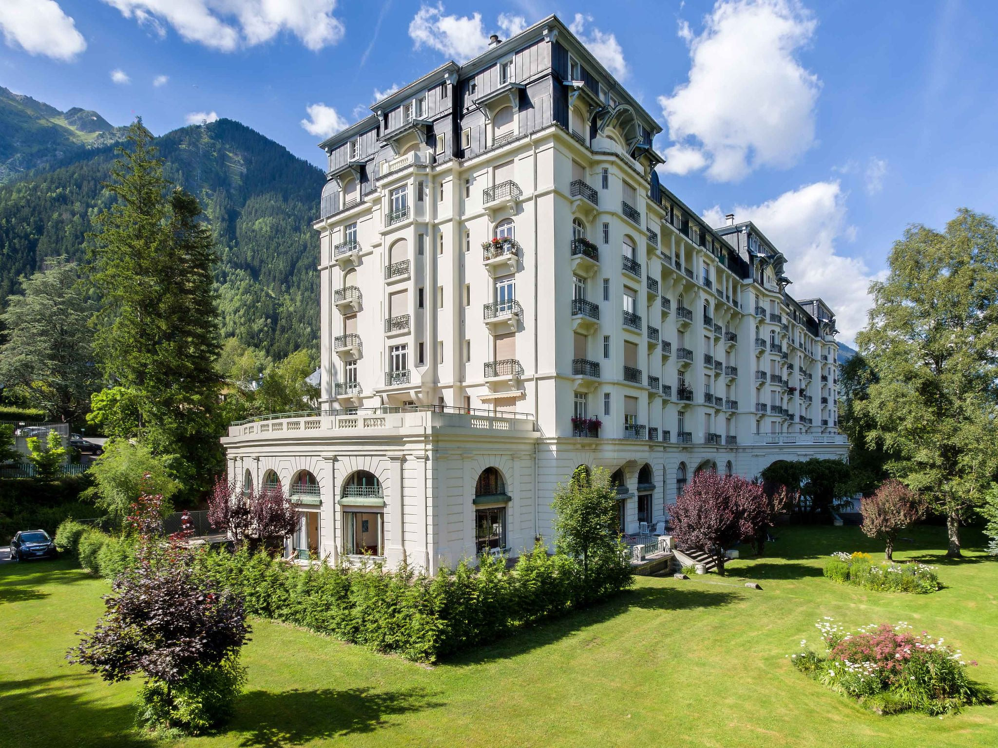 in Chamonix und Bergblick