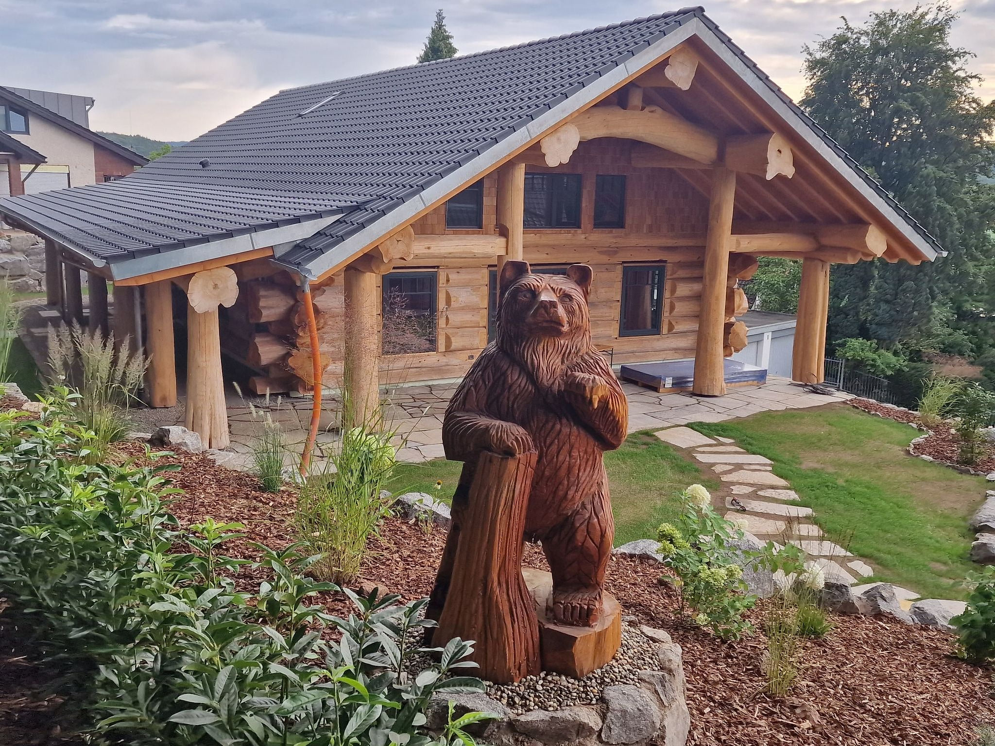 Luxus-Blockhausparadies Eveningwood im Spessart