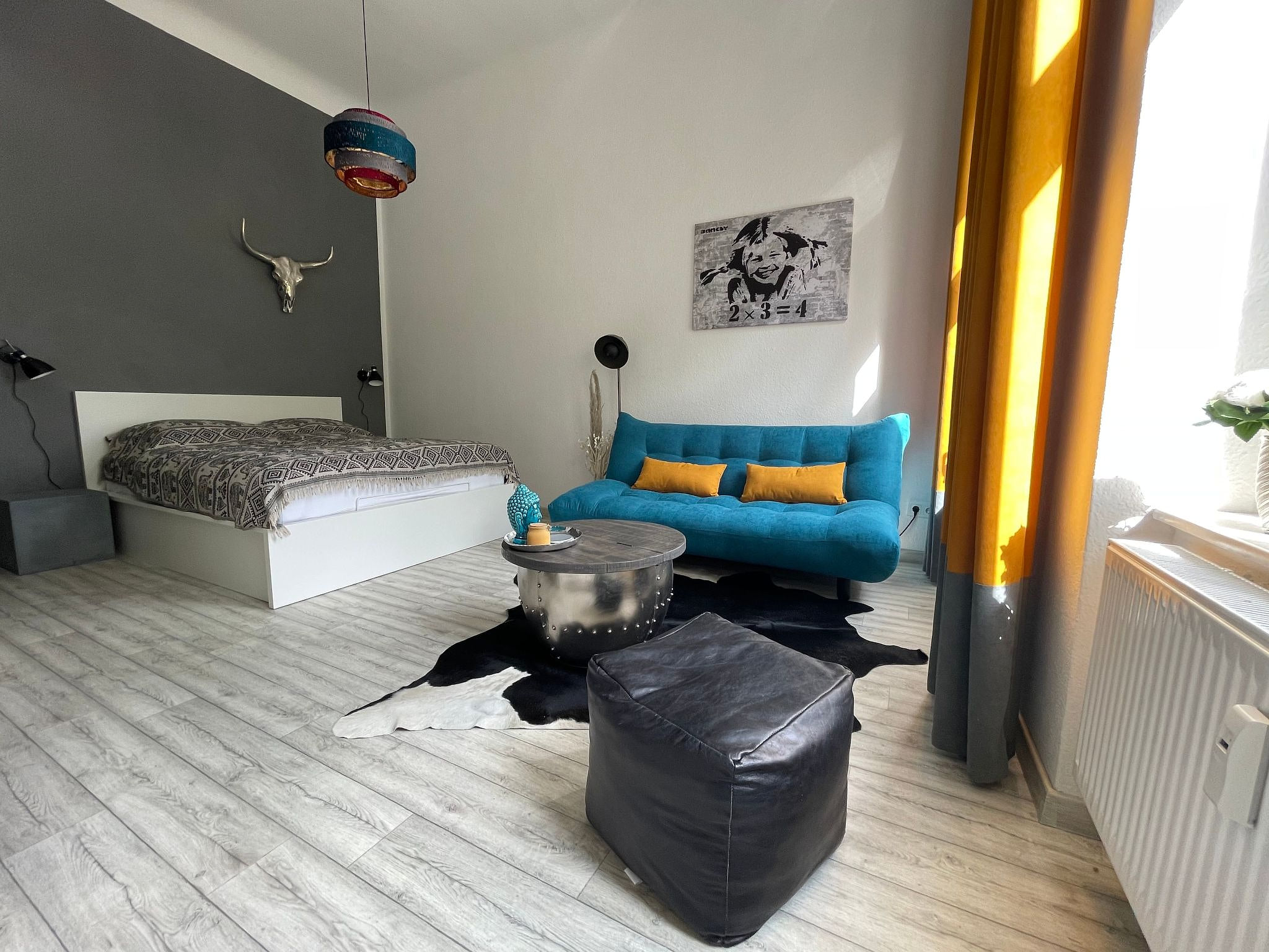 Design Apartment II, hell, 35 Quadratmeter, Zentral zu Grenze Altstadt Park, Gr