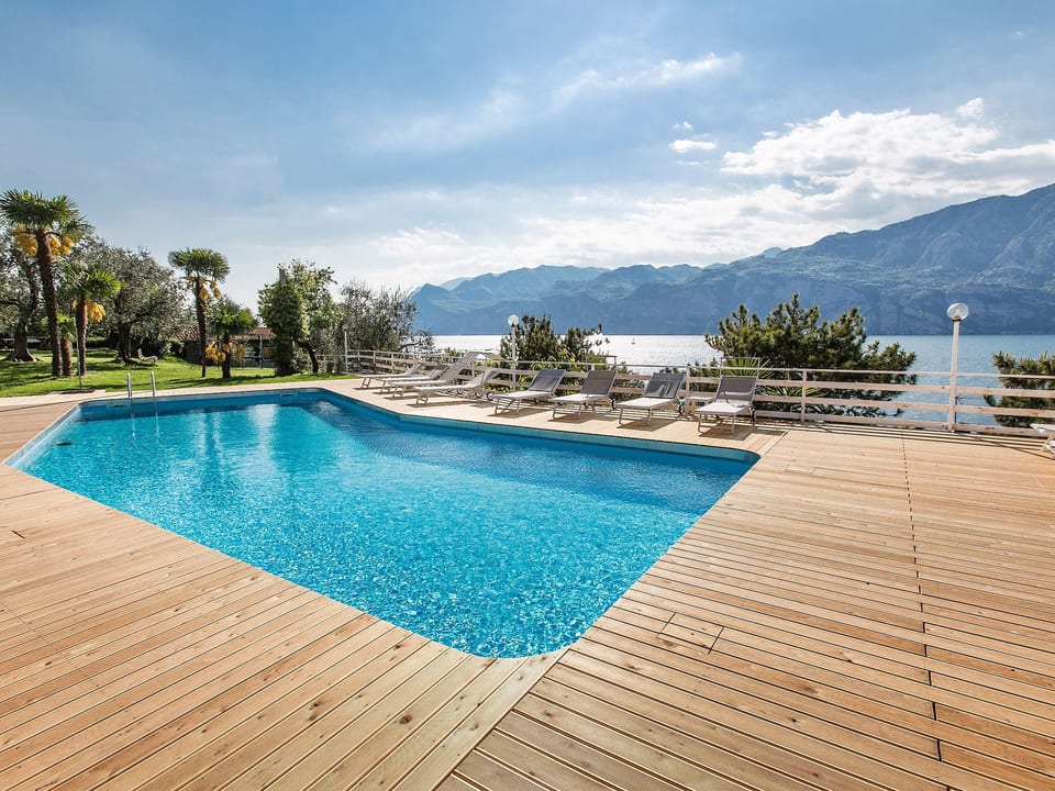 Estudio con vista al lago, BBQ y piscina comunitaria - Malcesine