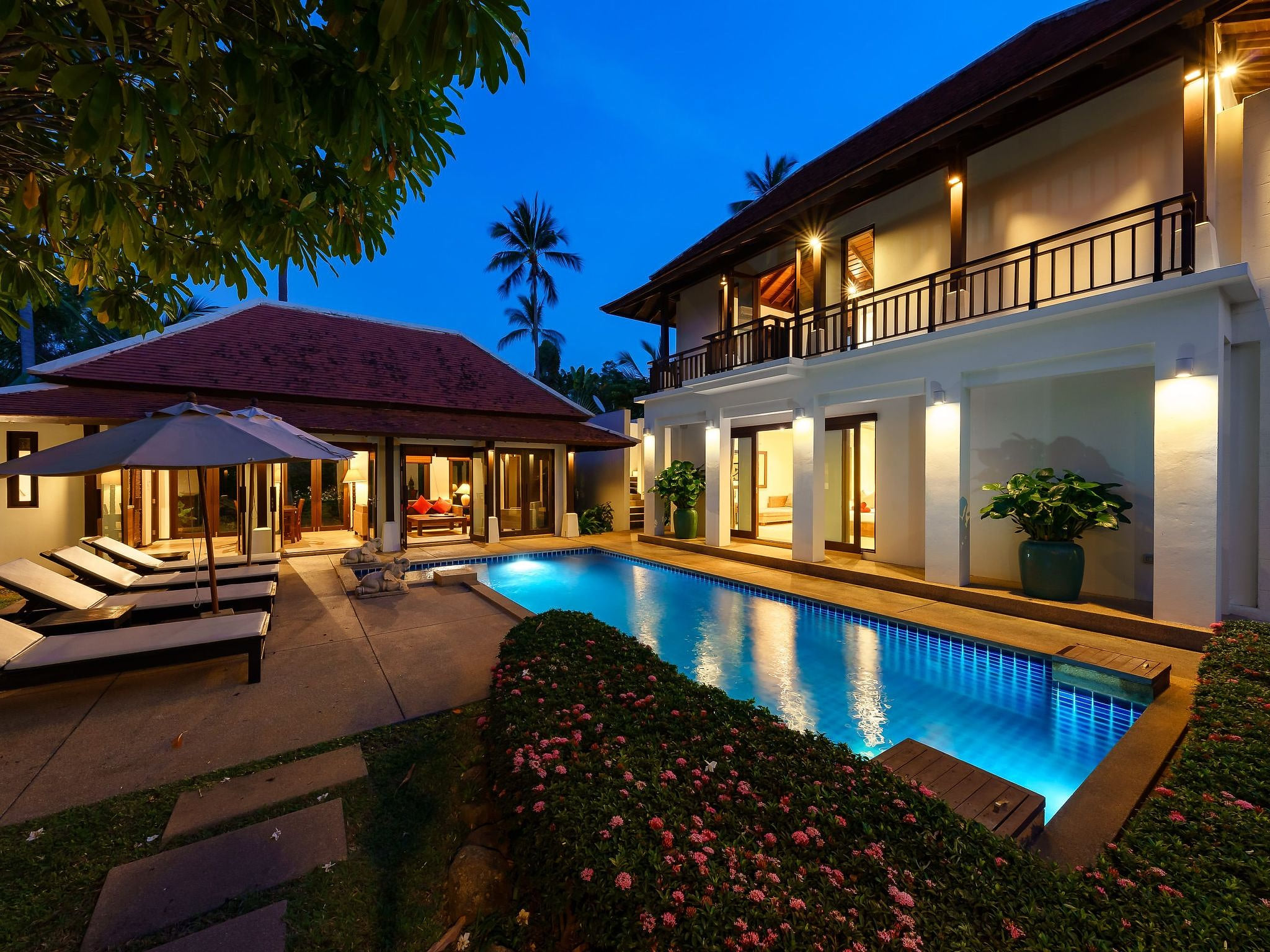 Villa Plumeria mit Privatpool, Garten,Strandzugang