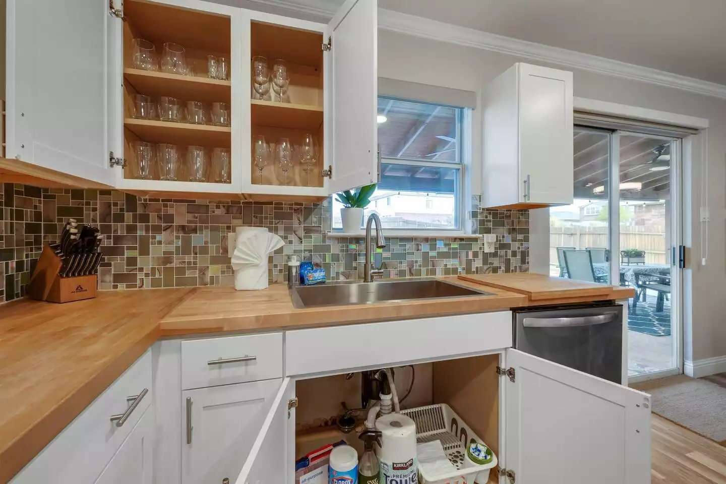 Dish soap, a new scrubby, and dishwasher soap pods are provided to help you feel at home during your stay. Dish soap, a new scrubby, and dishwasher soap pods are provided to help you feel at home during your stay. - The Coastal Breeze - Keller