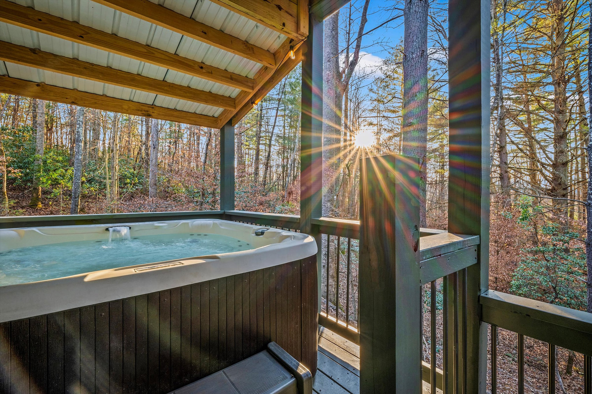 Outdoor Hot tub to relax