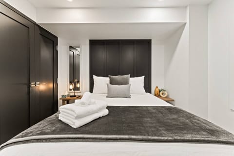Built-in storage seamlessly blending into the design