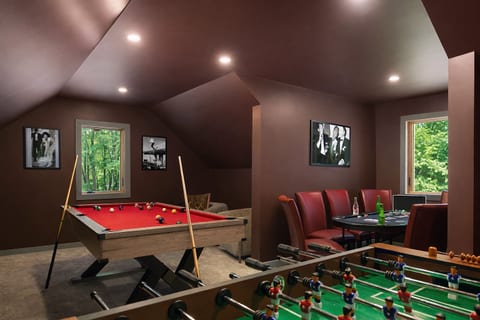 The Speakeasy is an adult gameroom - billiards, foosball, and poker.