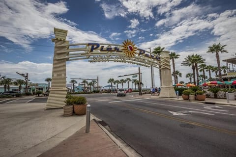 Pier Park is steps away