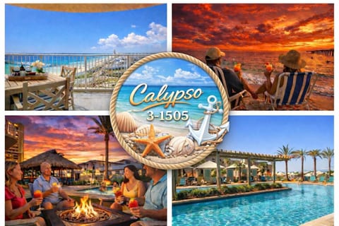 “Your front-row seat to Gulf sunsets — this is the view guests re-book for every year" Calypso 3 unit 1505! Keep scrolling to see why this is the favorite condo in the building!