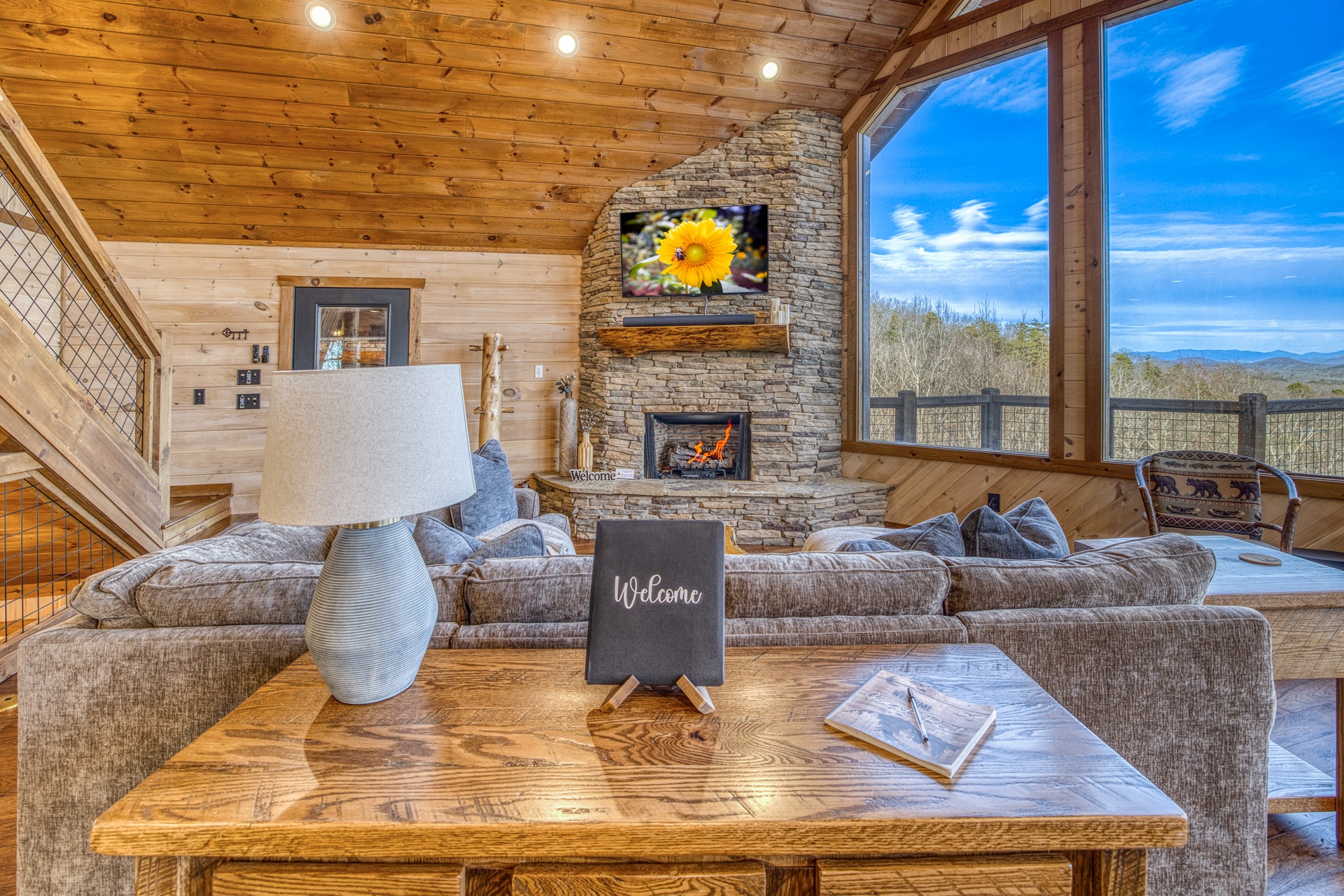 Main Level - Living Room with Gas Fireplace