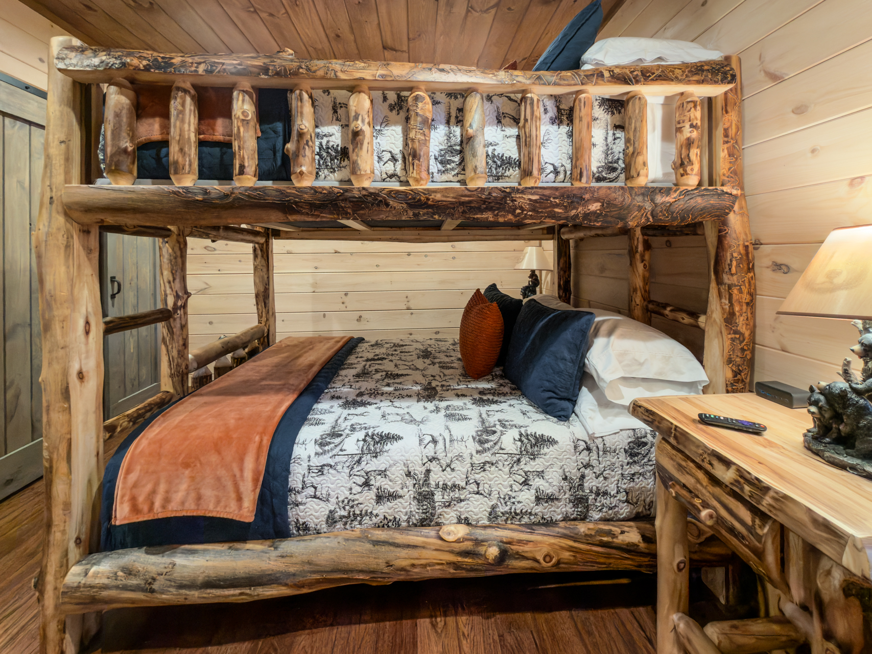 Lower Level Bedroom Queen over Queen Bunk