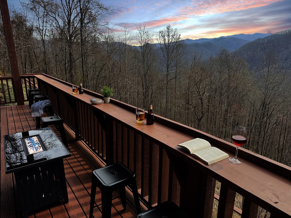 Kick back with stunning mountain views, a drink in hand, and your favorite book!