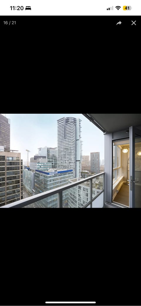 "Breathtaking 15th-floor panoramic city skyline views from your private balcony. Enjoy an unobstructed, stunning outlook of Downtown Vancouver’s heartbeat, featuring iconic high-rise architecture and vibrant city lights."