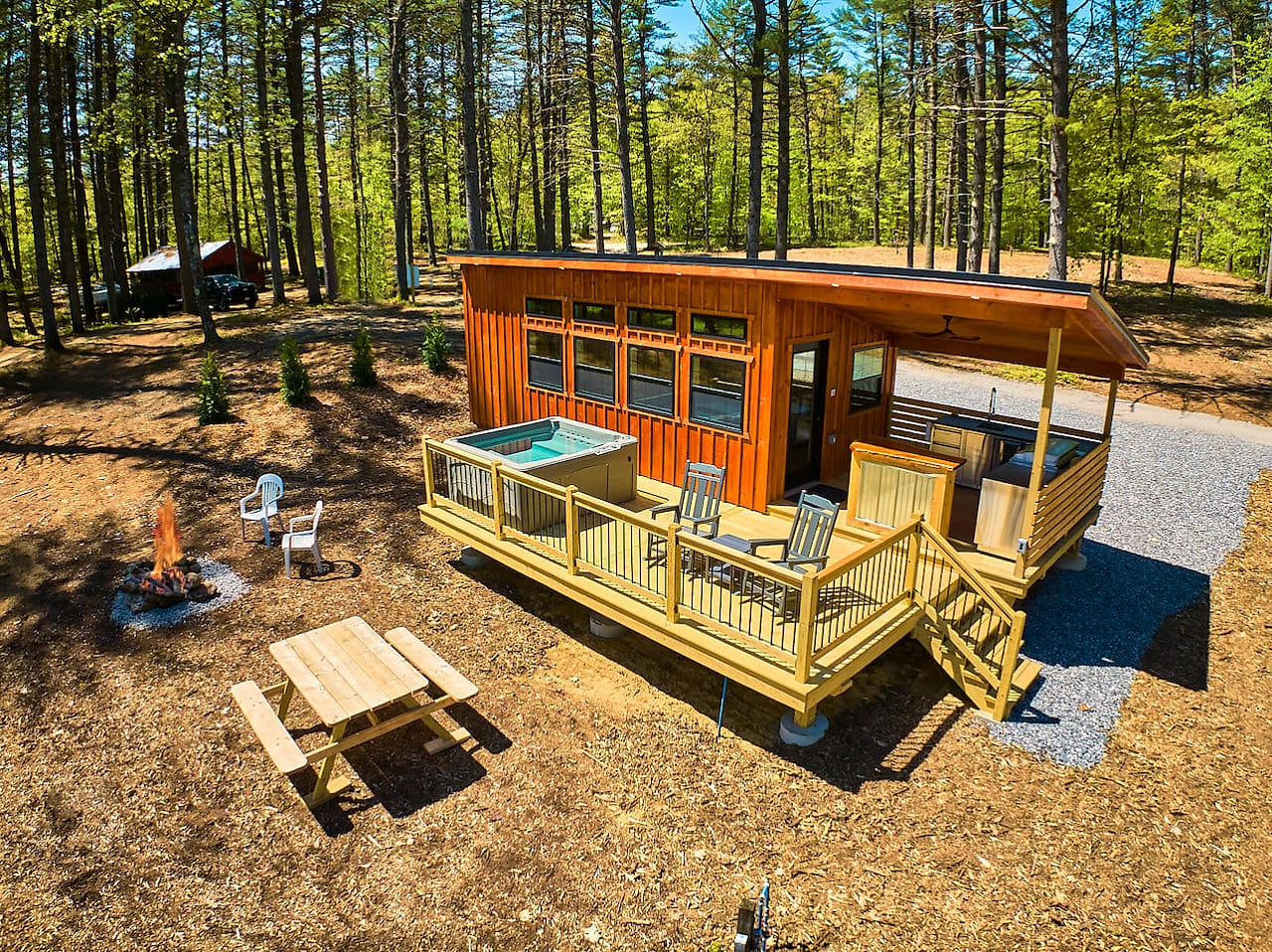Secluded Modern Cabin Surrounded by Trees