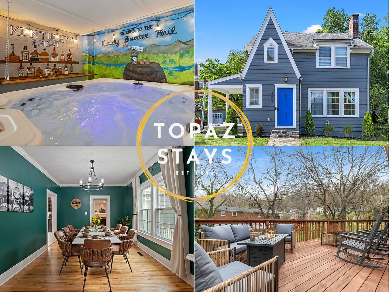 Hot Tub Games Firepit Historic Luxe Bourbon Trail