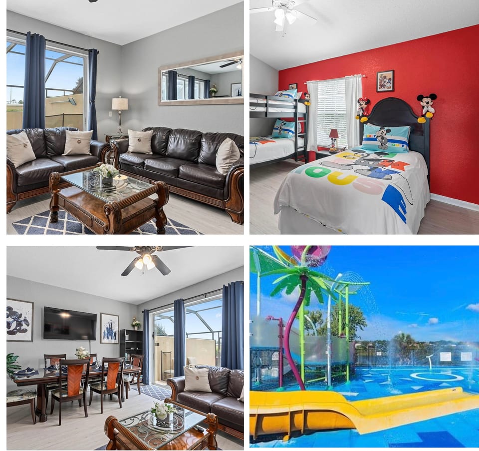 Family vacation home just minutes from Walt Disney World Resort with private pool, themed rooms, and space for everyone.