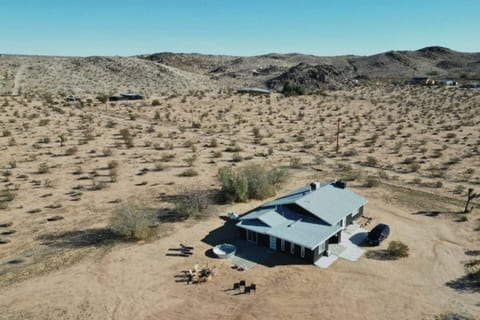 Aerial view of the house