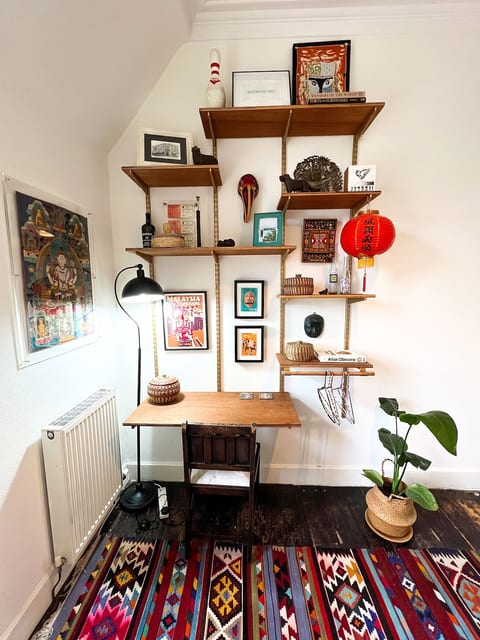 Small bedroom desk area