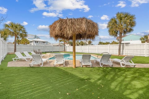 Lounge Chairs Around The Pool
