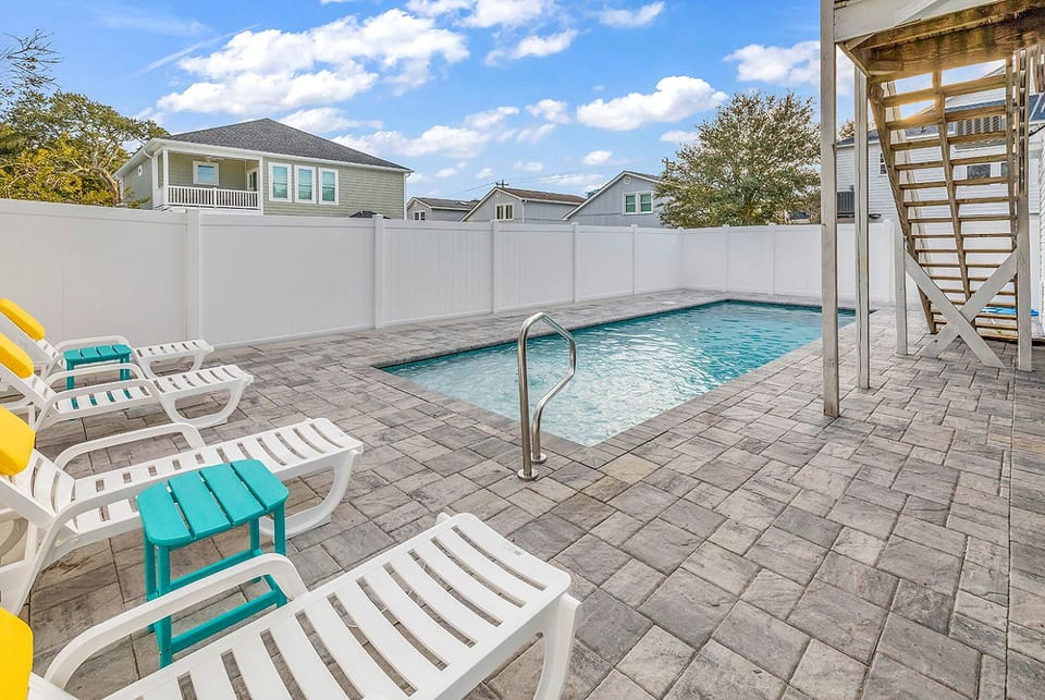 Private Pool with Loungers