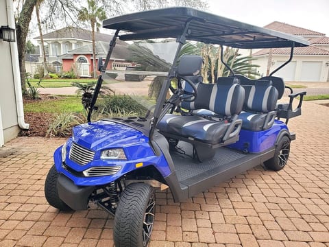 6-person street legal golf cart included!